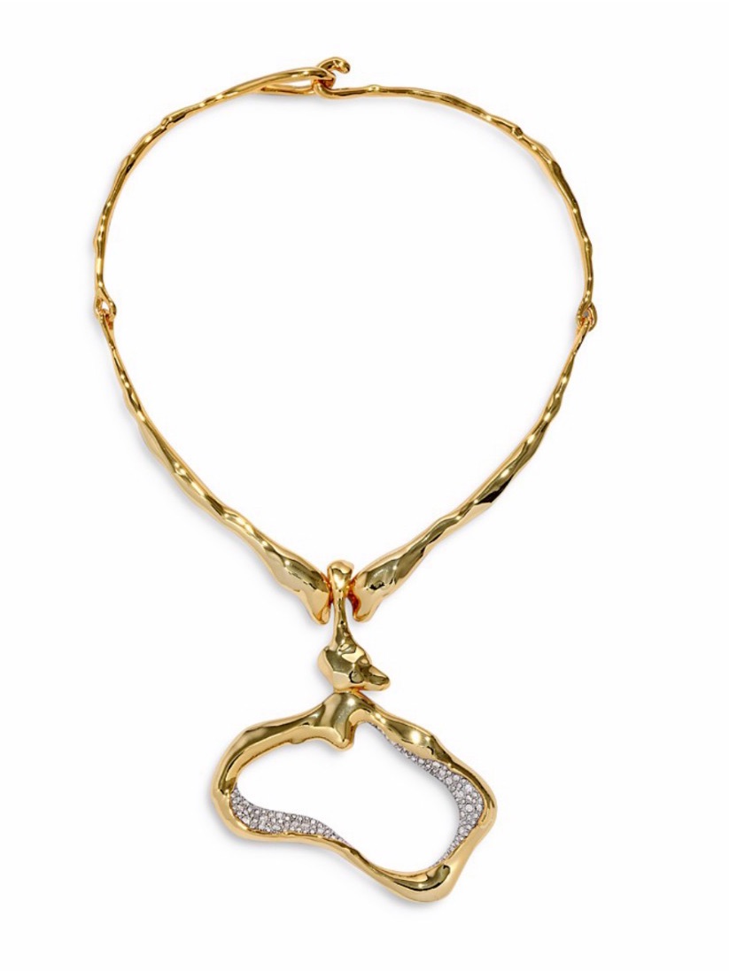 New Alexis Bittar Solanales Crystal Modernist Collar Pendant Necklace Jl19